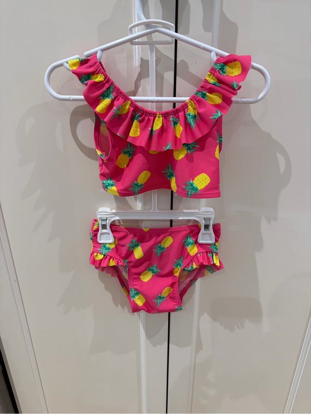 Old navy 2t Girls Pink Pineapple Ruffle Bikini